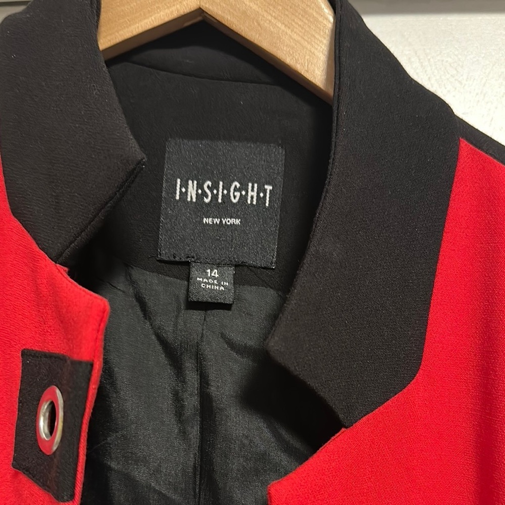 Insight Red and Black Women's Coat in size 14 - Picture 2 of 4